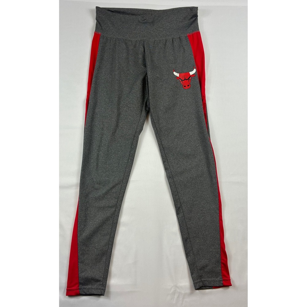 NBA Chicago Bulls Leggings Women Large Gray Red Pre-owned Athletic Tights